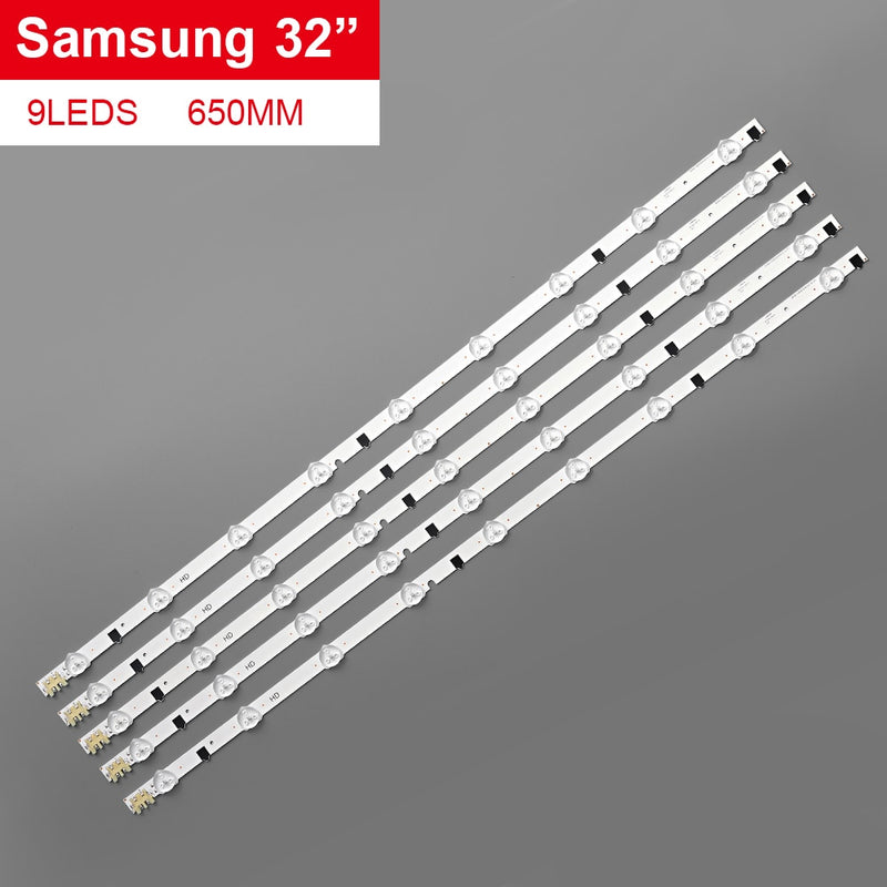 TV LED Bars For Samsung UE32F4000AW UE32F5000AK UE32F5030AW UE32F5300AW UE32F5300AK LED Backlight Strip Kit 9 Lamp Lens 5 Bands