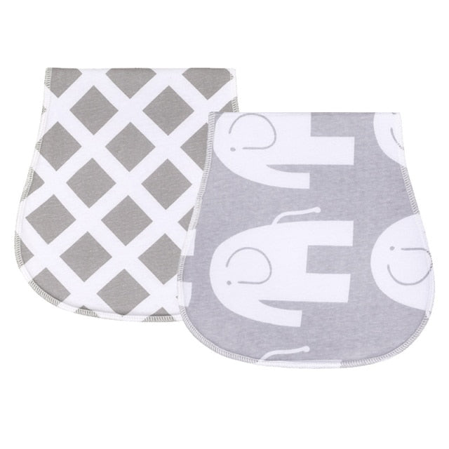 2Pcs/Lot Burp Cloth Organic Cotton Absorbent Towel Soft Comfortable Baby Burp Cloths Wholesale Fashionable Burp Cloth Boy Bibs