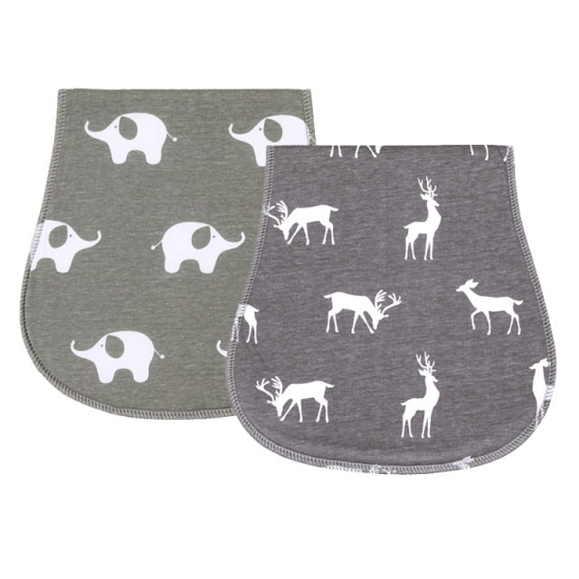2Pcs/Lot Burp Cloth Organic Cotton Absorbent Towel Soft Comfortable Baby Burp Cloths Wholesale Fashionable Burp Cloth Boy Bibs