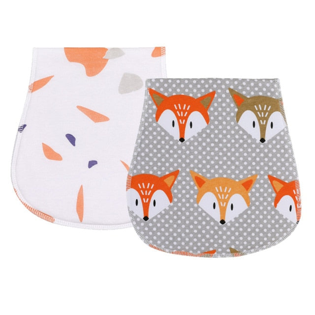 2Pcs/Lot Burp Cloth Organic Cotton Absorbent Towel Soft Comfortable Baby Burp Cloths Wholesale Fashionable Burp Cloth Boy Bibs
