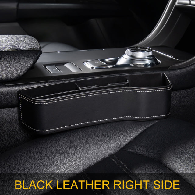 Car Seat Gap Organizer PU Leather Car Storage Organizer Universal High Capacity Non-Slip Car Front Seat Crevice Storage Box