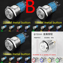 12MM 16MM 19MM 22MM Led Metal Button with Light Waterproof Button Self Reset Inching Self Locking Power Symbol Switch Round 24V