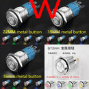 12MM 16MM 19MM 22MM Led Metal Button with Light Waterproof Button Self Reset Inching Self Locking Power Symbol Switch Round 24V