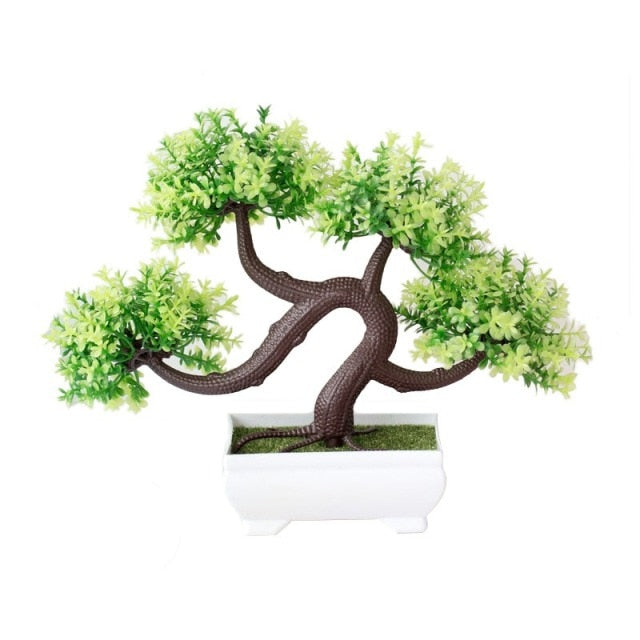 New Artificial Plants Pine Bonsai Small Tree Pot Plants Fake Flowers Potted Ornaments For Home Decoration Hotel Garden Decor