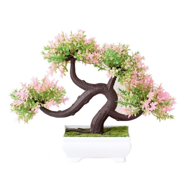 New Artificial Plants Pine Bonsai Small Tree Pot Plants Fake Flowers Potted Ornaments For Home Decoration Hotel Garden Decor