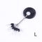 60PCS/10 Group S M L Black Rubber Oval Stopper Float Fishing Bobber Float For Sea Carp Fly Fishing Accessories