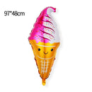 32Inch Donut Digital Foil Balloon Christmas Fruit Ice Cream Helium Balloon Birthday Party Decoration Kids Digital Balloon Showe