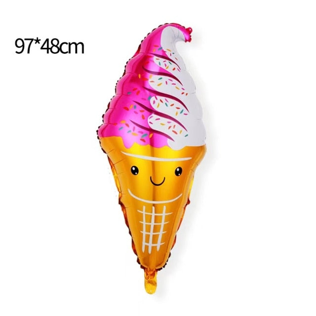 32Inch Donut Digital Foil Balloon Christmas Fruit Ice Cream Helium Balloon Birthday Party Decoration Kids Digital Balloon Showe
