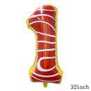 32Inch Donut Digital Foil Balloon Christmas Fruit Ice Cream Helium Balloon Birthday Party Decoration Kids Digital Balloon Showe