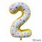 32Inch Donut Digital Foil Balloon Christmas Fruit Ice Cream Helium Balloon Birthday Party Decoration Kids Digital Balloon Showe