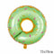 32Inch Donut Digital Foil Balloon Christmas Fruit Ice Cream Helium Balloon Birthday Party Decoration Kids Digital Balloon Showe