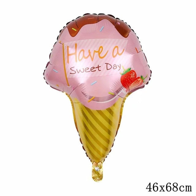 32Inch Donut Digital Foil Balloon Christmas Fruit Ice Cream Helium Balloon Birthday Party Decoration Kids Digital Balloon Showe