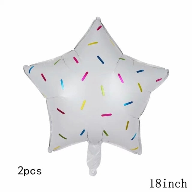 32Inch Donut Digital Foil Balloon Christmas Fruit Ice Cream Helium Balloon Birthday Party Decoration Kids Digital Balloon Showe