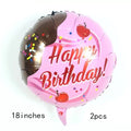 32Inch Donut Digital Foil Balloon Christmas Fruit Ice Cream Helium Balloon Birthday Party Decoration Kids Digital Balloon Showe