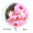 32Inch Donut Digital Foil Balloon Christmas Fruit Ice Cream Helium Balloon Birthday Party Decoration Kids Digital Balloon Showe