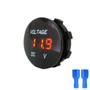 Mini Round Waterproof Motorboat Motorcycle DC5V-48V LED Panel Digital Voltmeter Tester Monitor Display Voltmeter
