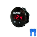 Mini Round Waterproof Motorboat Motorcycle DC5V-48V LED Panel Digital Voltmeter Tester Monitor Display Voltmeter