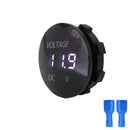Mini Round Waterproof Motorboat Motorcycle DC5V-48V LED Panel Digital Voltmeter Tester Monitor Display Voltmeter
