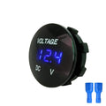 Mini Round Waterproof Motorboat Motorcycle DC5V-48V LED Panel Digital Voltmeter Tester Monitor Display Voltmeter