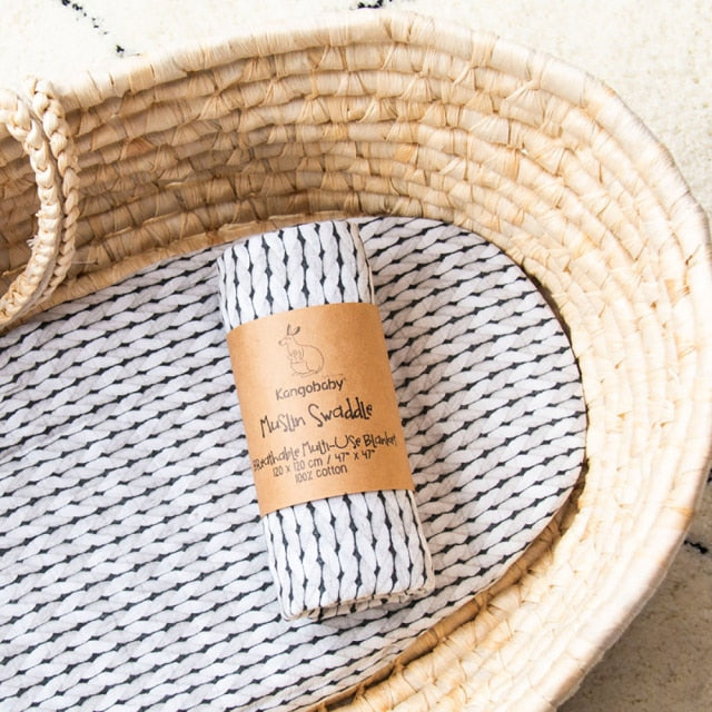 Kangobaby Fashion Muslin Swaddle Cloth Diaper Wrap Baby Receiving Blanket Squares Babyroom Decor 120x120cm 100% Cotton