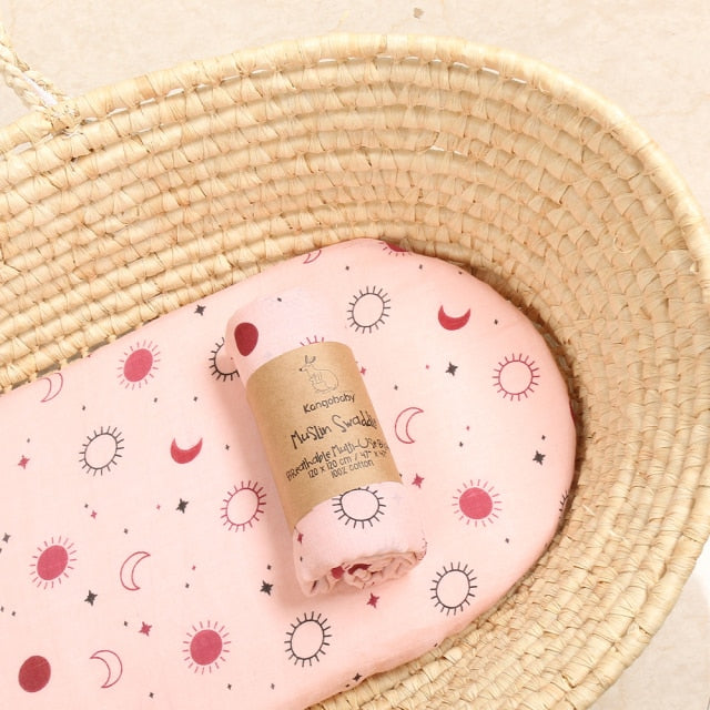 Kangobaby Fashion Muslin Swaddle Cloth Diaper Wrap Baby Receiving Blanket Squares Babyroom Decor 120x120cm 100% Cotton