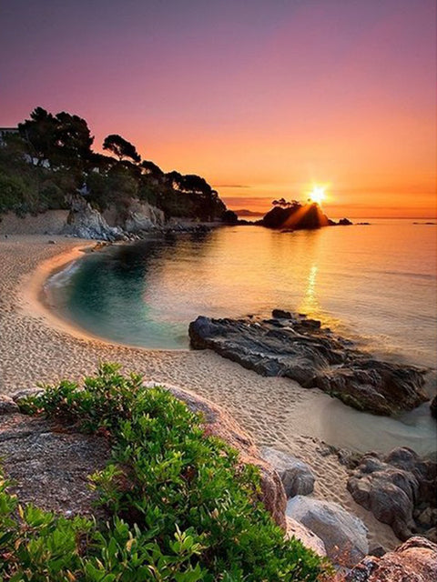 DIY 5D Diamond Painting Landscape Sunset Cross Stitch Kit Full Square Embroidery Scenery Mosaic Art Picture of Rhinestones Decor