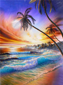 DIY 5D Diamond Painting Landscape Sunset Cross Stitch Kit Full Square Embroidery Scenery Mosaic Art Picture of Rhinestones Decor