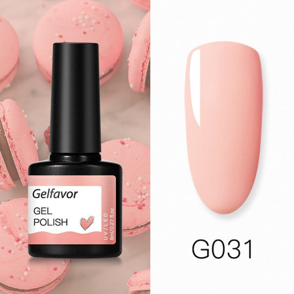 GELFAVOR Gel Nail Polish Glitter 8ML Semi-permanent Varnish Hybrid UV Nail Gel Polish For Manicure Nail Art Design Gel Varnishes