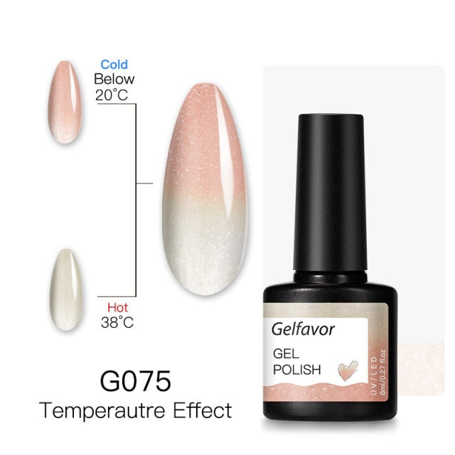 GELFAVOR Gel Nail Polish Glitter 8ML Semi-permanent Varnish Hybrid UV Nail Gel Polish For Manicure Nail Art Design Gel Varnishes
