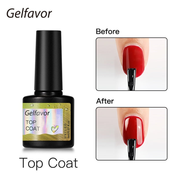 GELFAVOR Gel Nail Polish Glitter 8ML Semi-permanent Varnish Hybrid UV Nail Gel Polish For Manicure Nail Art Design Gel Varnishes