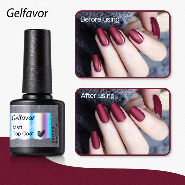 GELFAVOR Gel Nail Polish Glitter 8ML Semi-permanent Varnish Hybrid UV Nail Gel Polish For Manicure Nail Art Design Gel Varnishes