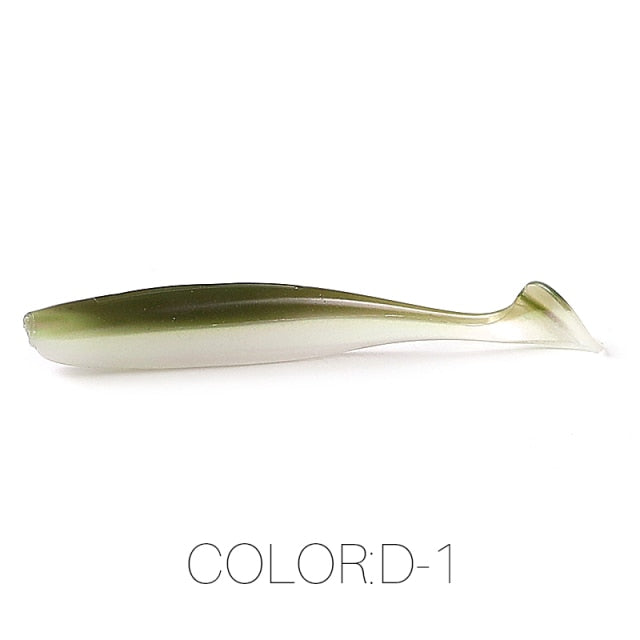 Supercontinent  Soft Lures 50mm 75mm 100mm  Baits Fishing Lure Leurre Shad Double Color Silicone Bait T Tail Wobblers