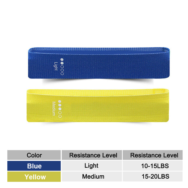 5 Resistance Levels Exercise Resistance Fabric Loop Bands Set Non-Slip Workout Hip Training Band Fitness Equipment for Home Gym