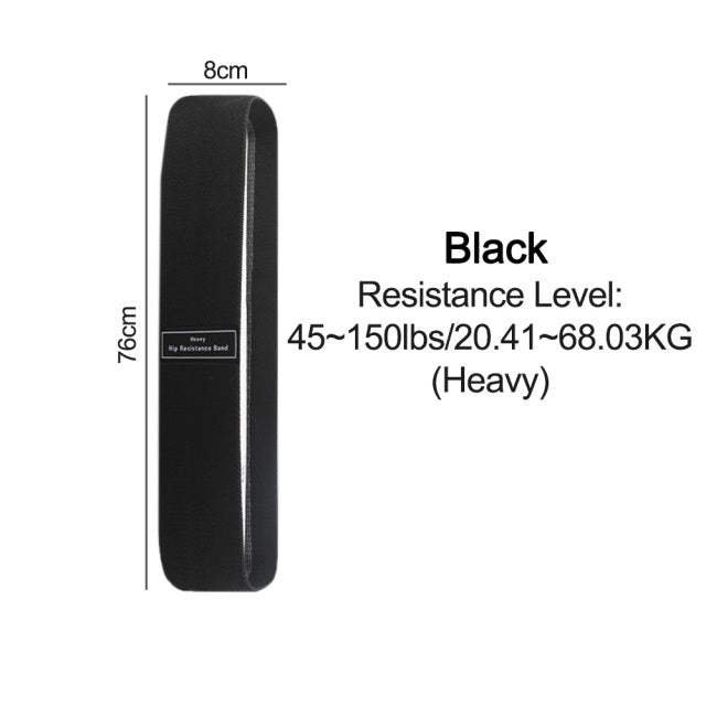 5 Resistance Levels Exercise Resistance Fabric Loop Bands Set Non-Slip Workout Hip Training Band Fitness Equipment for Home Gym