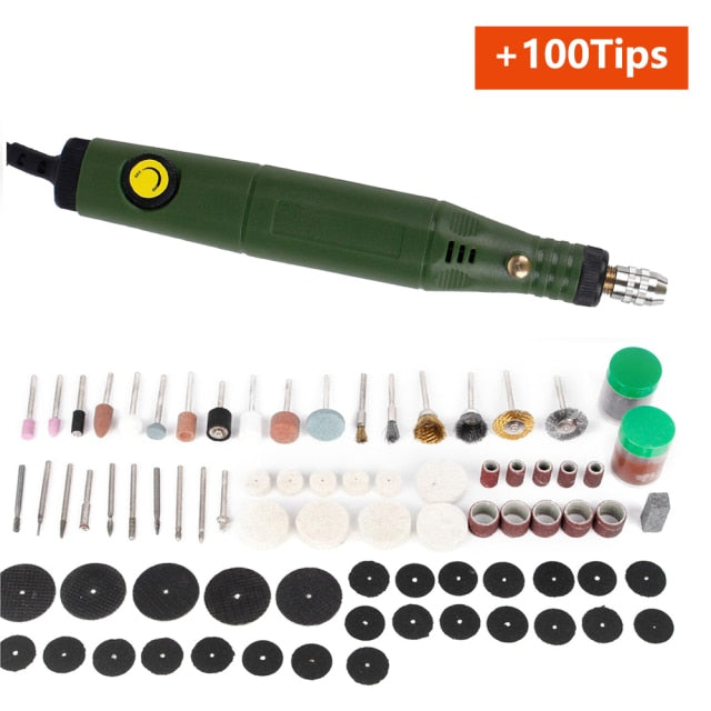 Electric Drill Dremel Grinder Engraver Pen Grinder Mini Drill Electric Rotary Tool Grinding Machine Dremel 100pcs Accessories