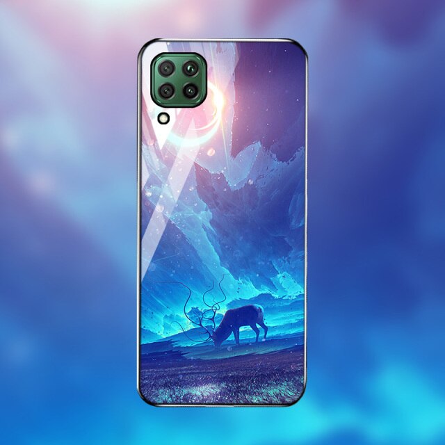 Case For Huawei Mate 20 Lite Cases on Huawei P30 Lite P40 P20 P50 Pro Mate 40 Pro 10 Lite Tempered Glass Protective Cover Fundas