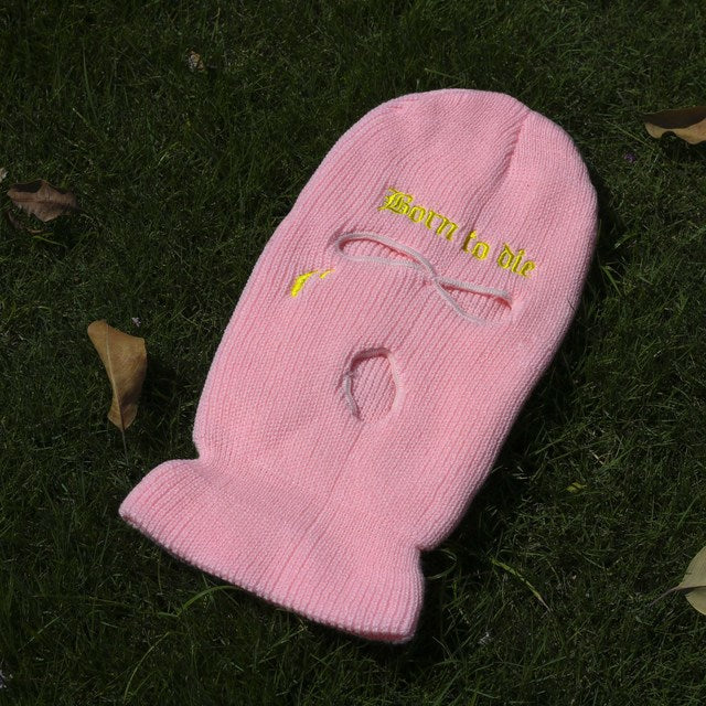 Neon Balaclava Three-hole Ski Mask Tactical Mask Full Face Mask Winter Hat Halloween Party Mask Limited Embroidery