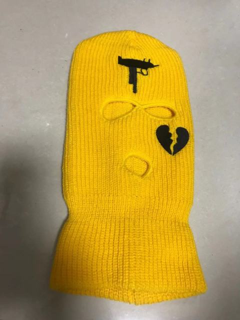 Neon Balaclava Three-hole Ski Mask Tactical Mask Full Face Mask Winter Hat Halloween Party Mask Limited Embroidery