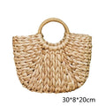 Gusure Woven Rattan Bag Round Straw Shoulder Bag Small Beach HandBags Women Summer Hollow Handmade Messenger Crossbody Bags