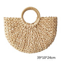 Gusure Woven Rattan Bag Round Straw Shoulder Bag Small Beach HandBags Women Summer Hollow Handmade Messenger Crossbody Bags