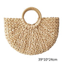 Gusure Woven Rattan Bag Round Straw Shoulder Bag Small Beach HandBags Women Summer Hollow Handmade Messenger Crossbody Bags