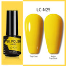 LILYCUTE 7ml Gel Nail Polish Semi Permanent Solid Gel Polish Lamp Varnishes Soak Off Nail Art Manicure Top Coat Gellak DIY Gel