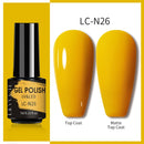 LILYCUTE 7ml Gel Nail Polish Semi Permanent Solid Gel Polish Lamp Varnishes Soak Off Nail Art Manicure Top Coat Gellak DIY Gel