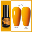LILYCUTE 7ml Gel Nail Polish Semi Permanent Solid Gel Polish Lamp Varnishes Soak Off Nail Art Manicure Top Coat Gellak DIY Gel