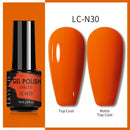 LILYCUTE 7ml Gel Nail Polish Semi Permanent Solid Gel Polish Lamp Varnishes Soak Off Nail Art Manicure Top Coat Gellak DIY Gel