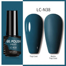 LILYCUTE 7ml Gel Nail Polish Semi Permanent Solid Gel Polish Lamp Varnishes Soak Off Nail Art Manicure Top Coat Gellak DIY Gel