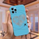 Luxury Popular Planes World Map Travel Silicone Case For iPhone 11 12 13 Pro MAX X XS XR 7 8 Plus Cute Candy Matte Soft Cover