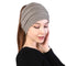 autumn winter Ponytail Beanie hat Women Stretch Knitted Crochet Beanies cap Winter Hats Cap  For Women Warm Lady