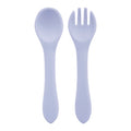 Feeding Wooden Handle Silicone Spoon For Baby Utensils Eat Soild Food Kids Training Manipulative Ability Children's Tableware