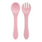 Feeding Wooden Handle Silicone Spoon For Baby Utensils Eat Soild Food Kids Training Manipulative Ability Children's Tableware